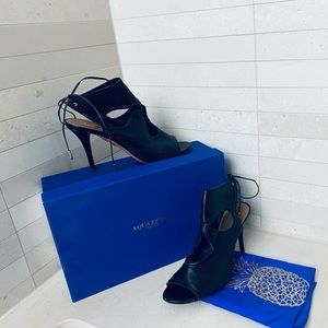 Aquazurra Firenze lace up leather stiletto heels